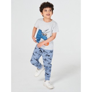 Quần nỉ bé trai canifa chất liệu vảy cá cotton pha 2bp21w006