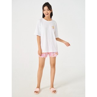Bộ mặc nhà nữ canifa chất cotton in hình 6ls22s003