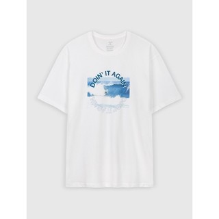 Áo phông nam cotton USA in hình thời trang CANIFA- 8TS21S015