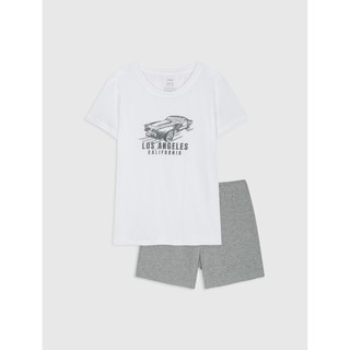 Bộ quần áo bé trai CANIFA chất liệu cotton in hình dễ thương- 2LS20S016