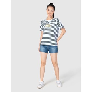 Áo phông nữ cotton USA kẻ ngang CANIFA - 6TS21S034