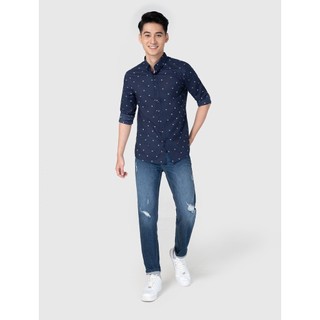 Áo sơ mi nam cotton họa tiết chấm bi dài tay CANIFA - 8TH21S011