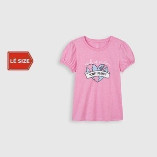 Áo phông bé gái cotton USA 1TS21S003 Canifa