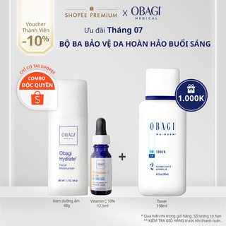 Bộ đôi Serum Obagi Professional-C 10% 12.5ml và Kem dưỡng ẩm Obagi Hydrate Facial Moisturizer 48g