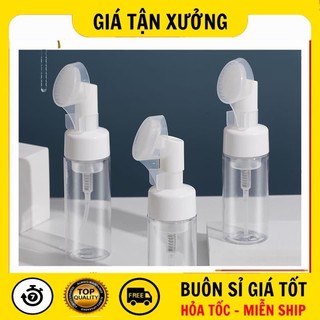 Chai xịt tạo bọt mát xa chai xịt tạo bọt mát xa đầu cọ silicon 100ml,150ml đựng sữa rửa mặt