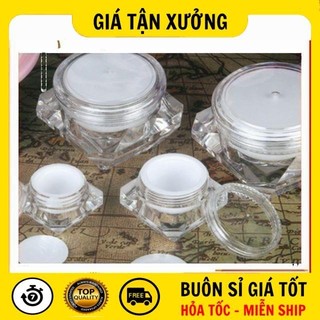 [SỈ SIÊU RẺ] Hủ Hộp Đựng Kem  Hủ Hộp Kim Cương 3g,5g,10g Trong Suốt Chiết Mỹ Phẩm