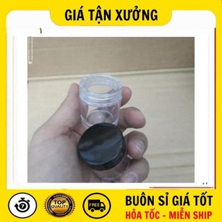[SỈ SIÊU RẺ] Hủ Hộp Đựng Kem  Hủ Hộp Nhựa Trong 10g Thân Cao Nắp Đen Chiết Mỹ Phẩm , Đựng Kem