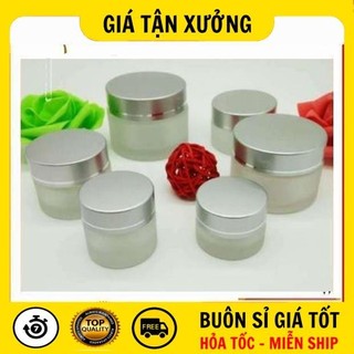 [SỈ SIÊU RẺ] Hủ Hộp Đựng Kem  Hủ Hộp Chiết Mỹ Phẩm Thủy Tinh Nắp Bạc 5g,10g,15g,20g