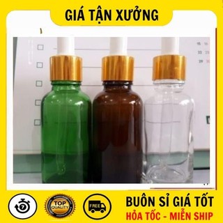Chai lọ chiết serum chai lọ đựng tinh dầu bóp giọt khoen vàng