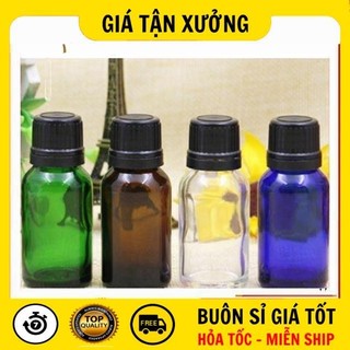 Chai lọ chiết serum chai lọ đựng tinh dầu thủy tinh nắp vặn đen 20ml,30ml chiết serum .
