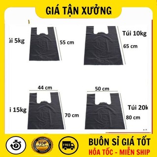 [SỈ SIÊU RẺ] [1kg] Túi Nilong Đen Hai Quai Đen Nhám , Bọc Xốp ,Đóng Hàng ,Đựng Rác
