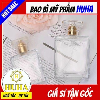 Vỏ chai lọ chiết nước hoa 30ml hình chữ nhật chanel/ chai lọ chiết nước hoa 30ml thủy tinh