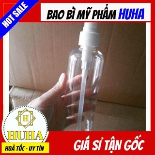 Chai Lọ Nhựa 250ml Trong Vòi Nhấn Sữa Tắm