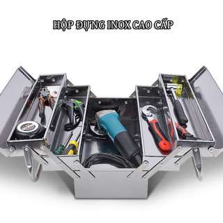 🛠️ Thùng Đựng Đồ Nghề Đa Năng 3 Tầng 5 Ngăn - Chất Liệu Inox Dày, Cứng Cáp! 🛠️