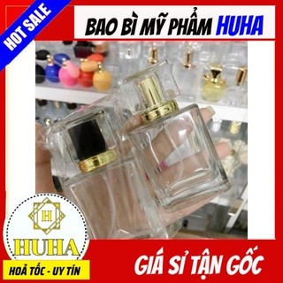 Chai Lọ Chiết Nước Hoa Hình Chữ Nhật 50ml Nắp Vuông