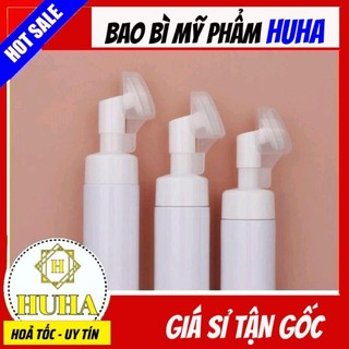 Chai Lọ Xịt Tạo Bọt Đầu Cọ Mát Xa Silicon 100ml,150ml,200ml Đựng Sữa Rửa Mặt