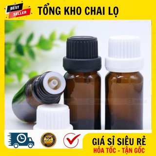 [RẺ VÔ ĐỊCH] Chai Lọ Chiết Serum ❤ Chai Lọ Đựng Tinh Dầu Thủy Tinh Nắp Đen Nhỏ Giọt 5ml,10ml Chiết Serum