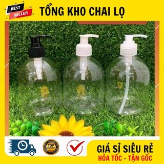 [RẺ VÔ ĐỊCH] Chai Xịt Vòi Nhấn ❤ Chai Nhựa Pet Vòi Nhấn Sữa Tắm 500ml Béo Lùn Chiết Sữa Tắm, Gel Rửa Tay