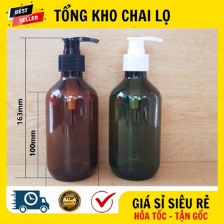[RẺ VÔ ĐỊCH] Chai Lọ Xịt Vòi Nhấn ❤ Chai Lọ Nhựa Pet Vòi Nhấn 300ml,500ml Đựng Dầu Gội, Sữa Tắm .
