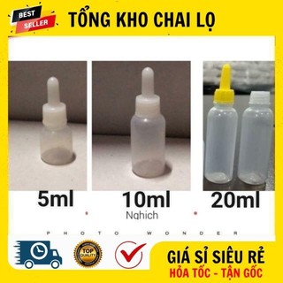 [RẺ VÔ ĐỊCH] Chai Lọ Nhựa ❤ Chai Lọ Nhỏ Mắt Nhựa 5ml,10ml,20ml (Có Nút), Ống Hút Mụn, Hút Máu Bầm