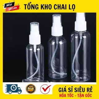 [RẺ VÔ ĐỊCH] Chai Lọ Xịt Phun Sương ❤ Chai Lọ Nhựa Pet Xịt Phun Sương 20ml,30ml,50ml,100ml Chiết Nước Hoa