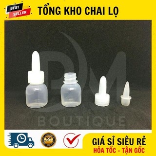 [RẺ VÔ ĐỊCH] [100c] Chai Lọ Nhựa Nhỏ Nắt 5ml,10ml,20ml Thường (Có Nút), Ống Hút Mụn, Hút Máu Bầm