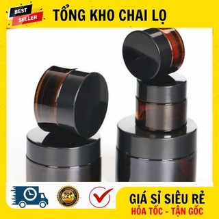 [RẺ VÔ ĐỊCH] Hủ Hộp Đựng Kem ❤ Hũ Hộp Chiết Mỹ Phẩm Thủy Tinh Nâu 5g,10g,15g,20g Đựng Kem .