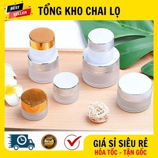 [RẺ VÔ ĐỊCH] Hủ Hộp Đựng Kem ❤ Hũ Hộp Đựng Mỹ Phẩm Thủy Tinh Nắp Bạc 15g,20g Chiết Kem .