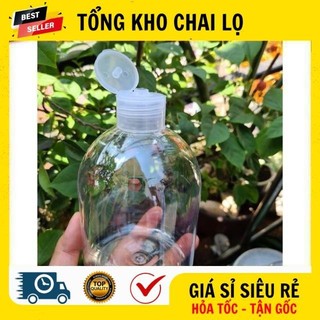 [RẺ VÔ ĐỊCH] Chai Lọ Nhựa Nắp Bật ❤ Chai Lọ Nhựa Pet Nắp Bật 500ml Béo Lùn Dùng Đựng Gel, Dung Dịch