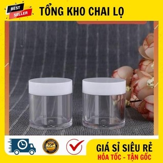 [RẺ VÔ ĐỊCH] Hủ Hộp Đựng Kem ❤ Hũ Hộp Nhựa 10g Thân Cao Nắp Trắng , Hũ Hộp Chiết Kem , Chai Lọ Chiết Mỹ Phẩm .