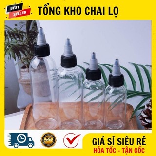[RẺ VÔ ĐỊCH] Chai Chiết Mĩ Phẩm ❤ [20ml,30ml,50ml,100ml] Chai Nhựa Pet Nút Nhọn Mực Xăm Chiết Mỹ Phẩm, Chiết Mực