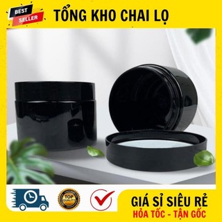 [RẺ VÔ ĐỊCH] Hủ Hộp Đựng Kem ❤ Hũ Hộp Nhựa Pet Đen 100g Đựng Mỹ Phẩm, Thực Phẩm, Đồ Khô, Ngũ Cốc