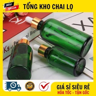 [RẺ VÔ ĐỊCH] Lọ Chiết Serum ❤ [30ml] Lọ Đựng Tinh Dầu Xanh Lá Chiết Serum Khoen Vàng,Đen,Bạc Lọ Thủy Tinh .
