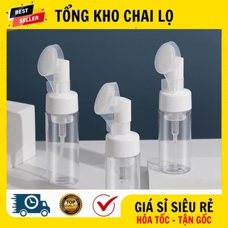 Chai xịt tạo bọt mát xa ❤ chai tạo bọt mát xa đầu cọ silicon 100ml, 150ml đựng sữa rửa mặt.
