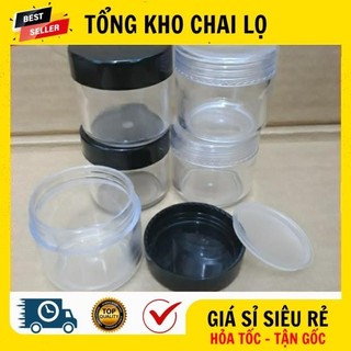 [RẺ VÔ ĐỊCH] Hủ Hộp Đựng Kem ❤ Hũ Hộp Nhựa Đựng Kem Thân Trong 30g Có Lót Chiết Mỹ Phẩm .