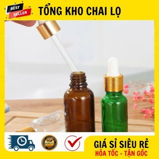 [RẺ VÔ ĐỊCH] Chai Lọ Chiết Serum ❤ [30ml] Chai Lọ Đựng Tinh Dầu Bóp Giọt Khoen Vàng Chiết Serum .