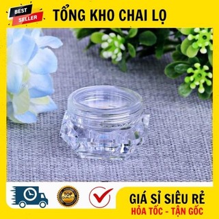 [RẺ VÔ ĐỊCH] Hủ Hộp Đựng Kem ❤ Hũ Hộp Chiết Mỹ Phẩm Kim Cương 3g,5g Trong Suốt
