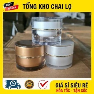 [RẺ VÔ ĐỊCH] Hủ Hộp Đựng Kem ❤ Hũ Hộp Chiết Mỹ Phẩm Tròn Rc 5g,10g Nắp Trơn Có Lót Đựng Kem Face.