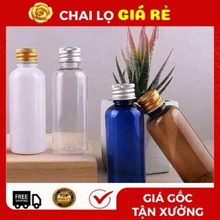 Chai Chiết Mĩ Phẩm ❣️ Vỏ Nhựa Pet Nắp Vặn Nhôm 30ml,50ml,100ml Trong