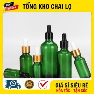 [RẺ VÔ ĐỊCH] [15ml,20ml] Chai Lọ Đựng Tinh Dầu Xanh Lá Chiết Serum Khoen Vàng,Đen,Bạc Chai Lọ Thủy Tinh .