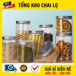 [RẺ VÔ ĐỊCH] Hủ Hộp Đựng Kem ❤ Hũ Nhựa Pet Trong Nắp Nhôm 50g 100g 200g 250g Đựng Mỹ Phẩm, Thực Phẩm, Đồ Khô, Ngũ Cốc