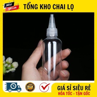 [RẺ VÔ ĐỊCH] Chai Chiết Mĩ Phẩm ❤ Chai Nhựa Pet Nắp Nhọn 100ml,50ml,30ml,20ml Chiết Mỹ Phẩm, Chiết Mực .