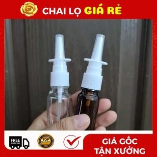 Chai Xịt Mũi Thẳng Thủy Tinh 5ml,10ml,15ml,20ml,30ml,50ml Đựng Dung Dịch Xịt Họng, Xoang ❣️