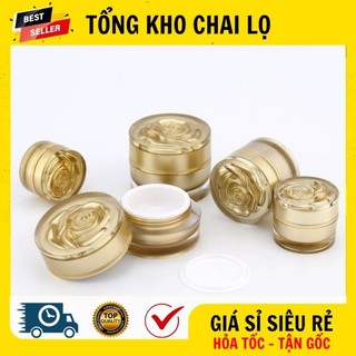 [RẺ VÔ ĐỊCH] Hủ Hộp Đựng Kem ❤ Hũ Hộp Chiết Mỹ Phẩm 5g,10g,20g Hoa Hồng Đựng Kem Face Cao Cấp