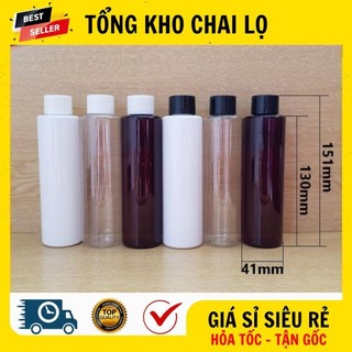 [RẺ VÔ ĐỊCH] Chai Chiết Nước Tẩy Trang ❤ Chai Nhựa Pet Nắp Vặn Đen Kèm Nút Nhỏ Giọt 150ml,200ml,250ml Chiết Toner