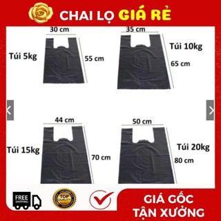 [1kg] Túi Nilong Đen Hai Quai Pe Bóng Dẻo , Đen Nhám , Túi Bọc Xốp , Đóng Hàng , Đựng Rác HUHA.