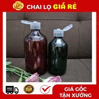 Chai Nhựa Nắp Bật ❣️ Nhựa Pet Nắp Bật 300ml,500ml Chiết Mỹ Phẩm, Đựng Gel, Nước Rửa Tay