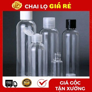 Chai Nhựa Nắp Bật ❣️ Nhựa Pet Nắp Bật [100ml,50ml,30ml,20ml] Chiết Mỹ Phẩm, Dầu Gội, Sữa Tắm