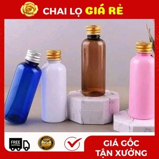 Chai Chiết Mĩ Phẩm ❣️ Nhựa Pet Nắp Vặn Nhôm 100ml,50ml,30ml,20ml Đựng Mỹ Phẩm, Dược Phẩm