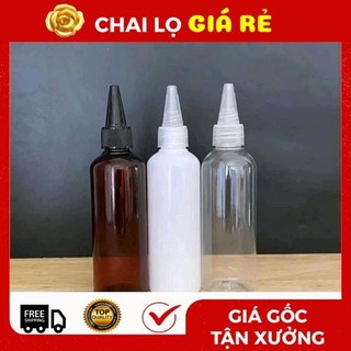 Chai lọ chiết mĩ phẩm ❣️ nhựa pet nắp nhọn 100ml,50ml,30ml,20ml chiết mỹ phẩm, chiết mực